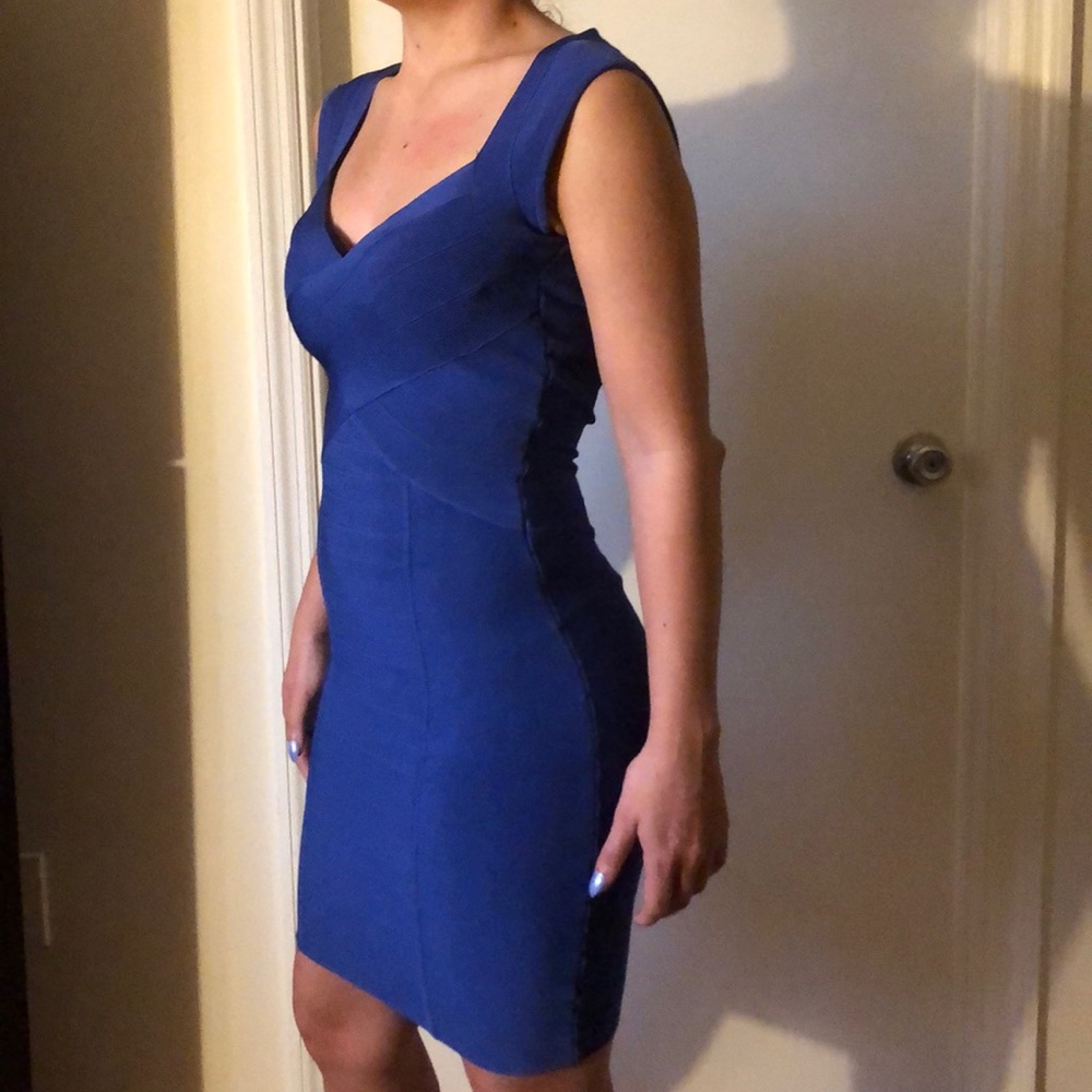 Guess Blue bandage dress